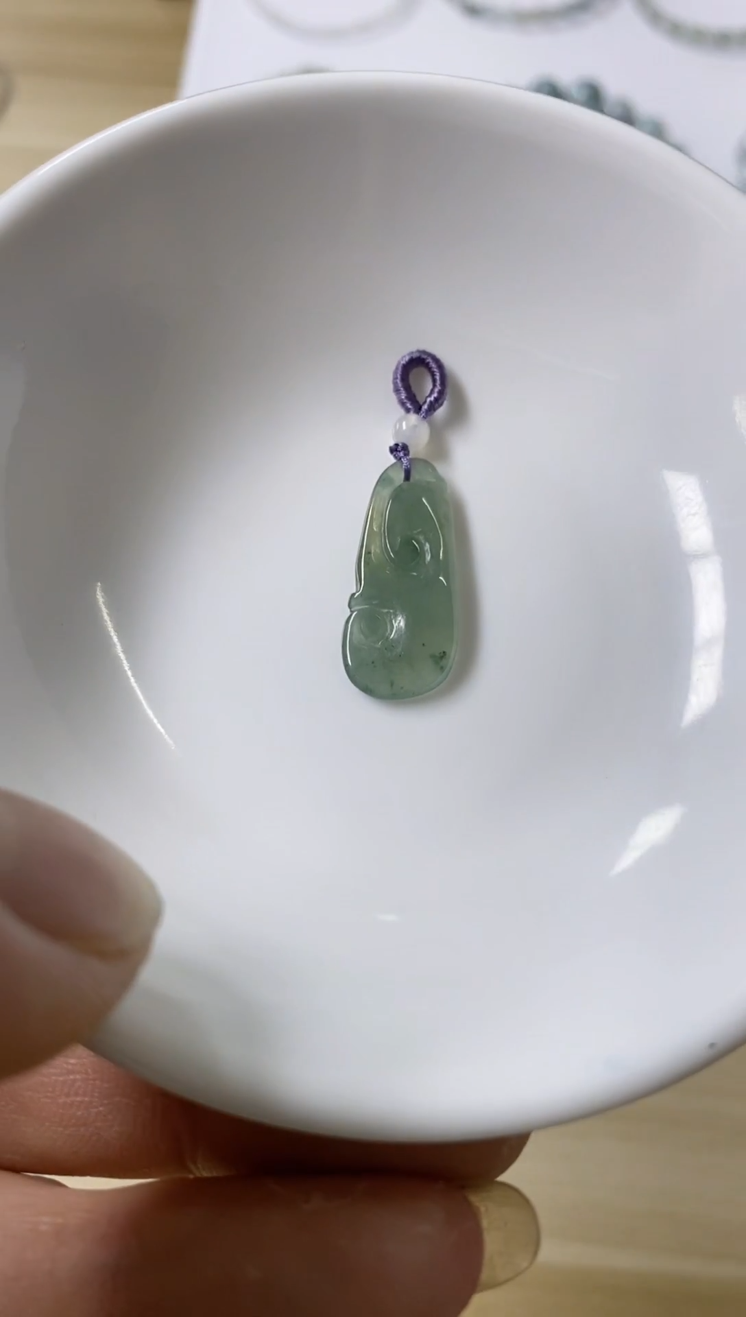 【闪购商品】翡翠颈饰未镶嵌天然缅甸翡翠A货如意