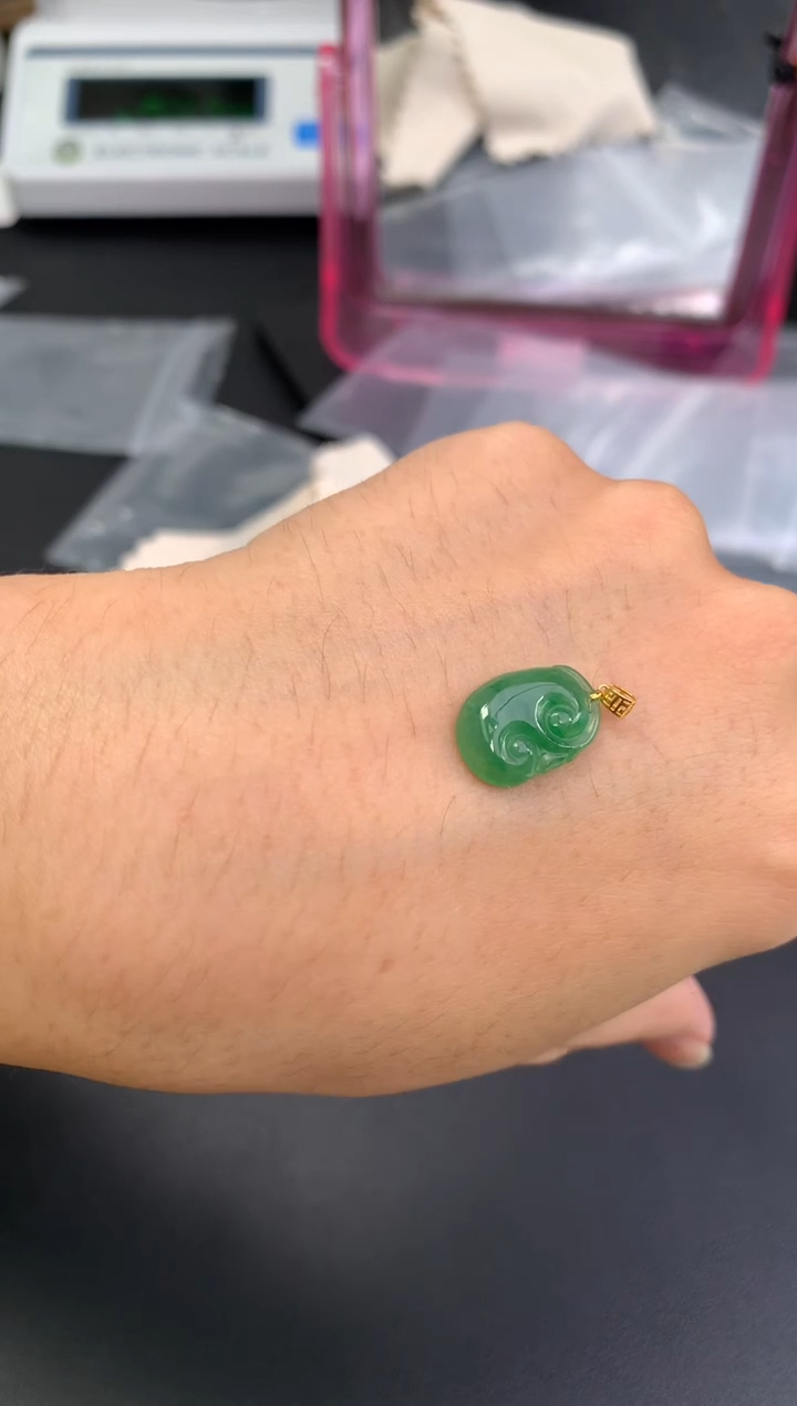 18K金镶嵌定制翡翠模式推广期48小时鉴赏期