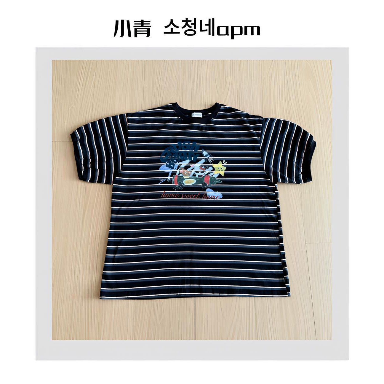 韩国东大门 JUP/开火箭条纹KTT恤