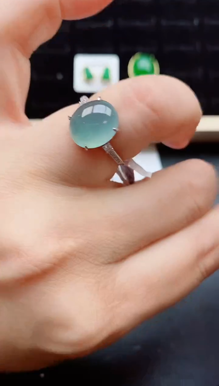 【闪购商品】翡翠戒指银S925镶嵌12121212