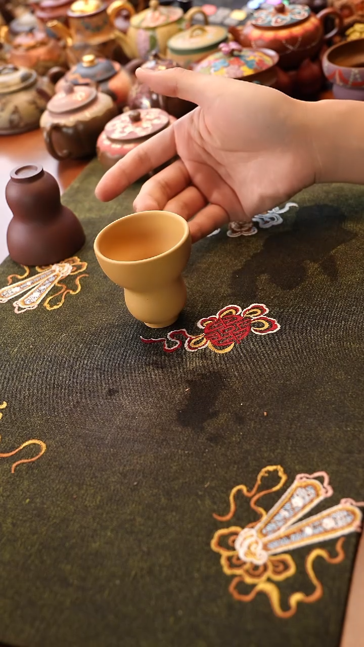 茶壶紫砂黄段葫芦杯