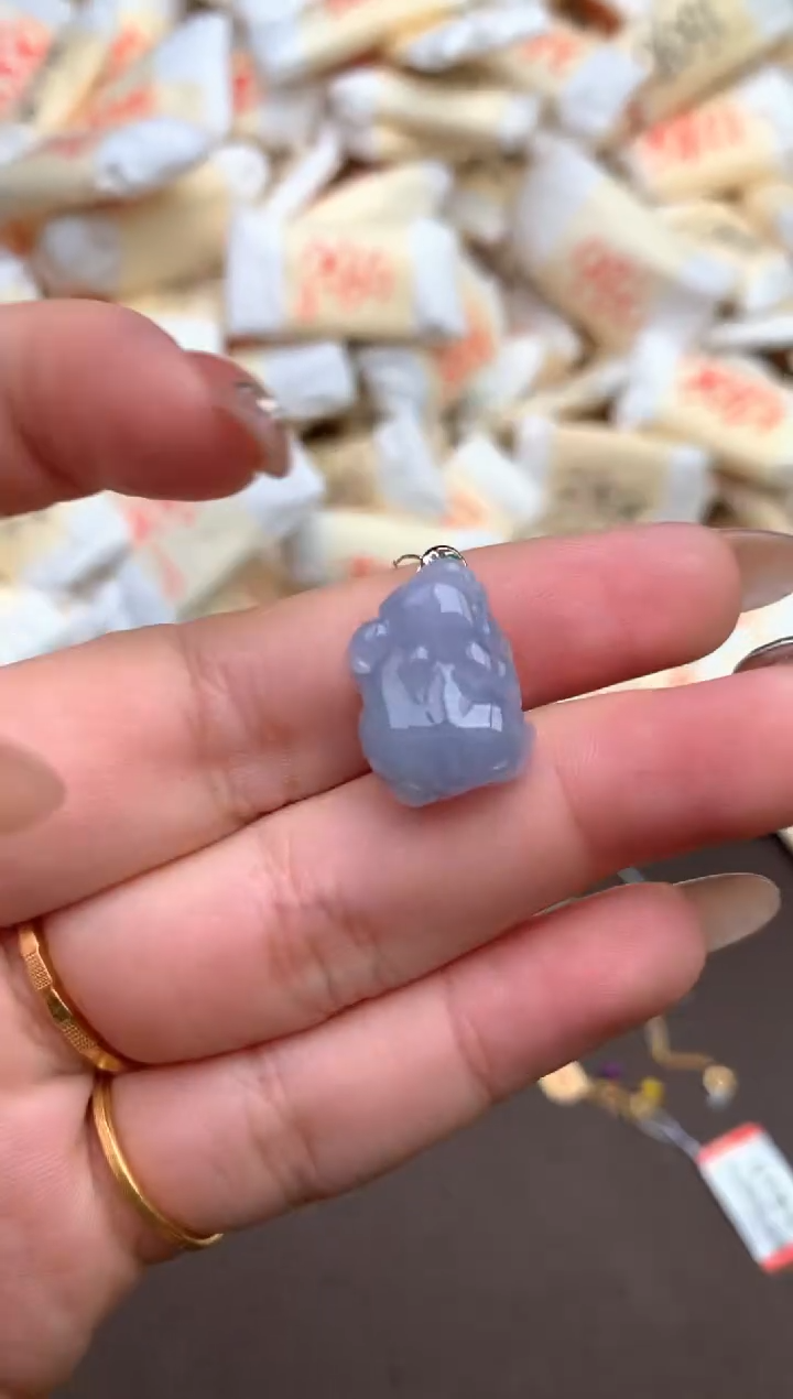 【闪购商品】翡翠挂件18K金镶嵌一