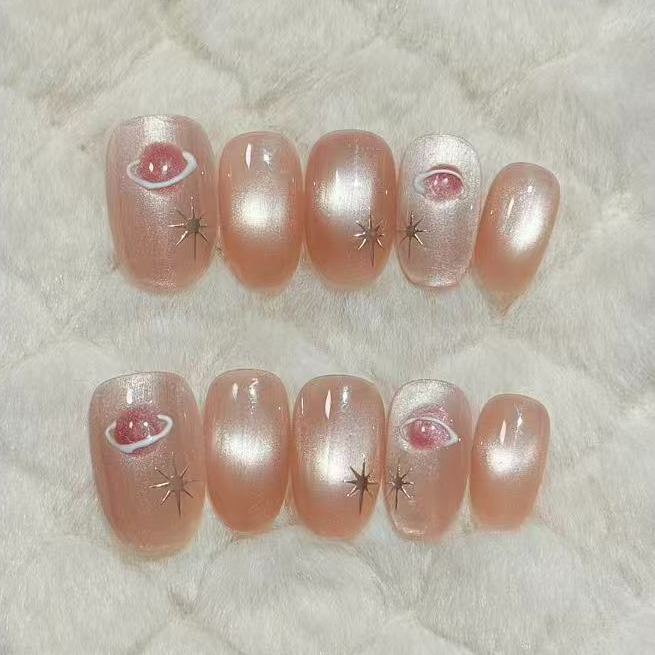 A28【紫色星球】新年款纯手工秋冬显白气质穿戴甲