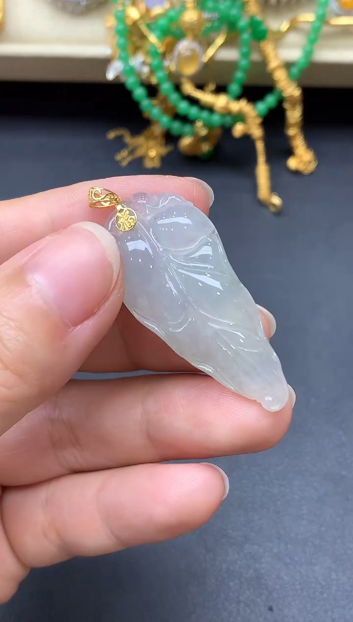 翡翠18K金镶嵌颈饰37国好珍宝