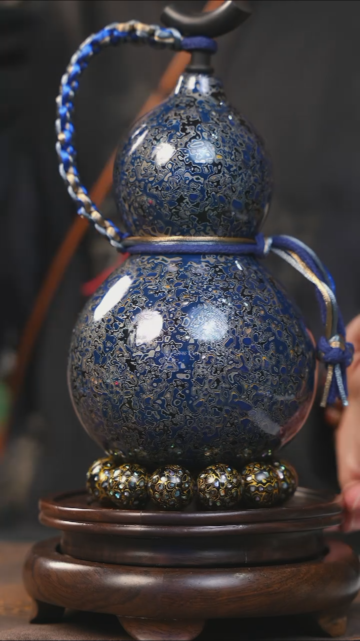 【闪购商品】YW202漆艺酒葫芦不包手串及旋转底座