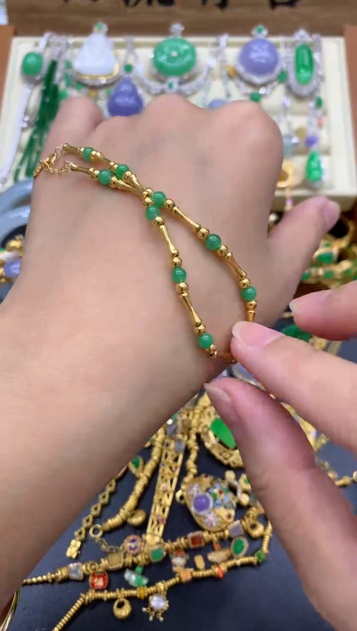 未镶嵌手链翡翠386-中国好珍宝