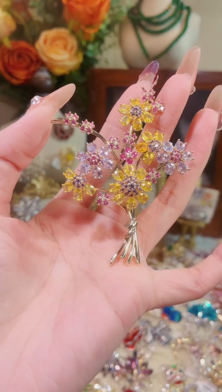 合成立方氧化锆铜合金缤纷花束