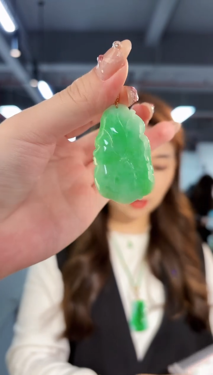 【闪购商品】翡翠颈饰18K金镶嵌缅料A货/支持复检/一件