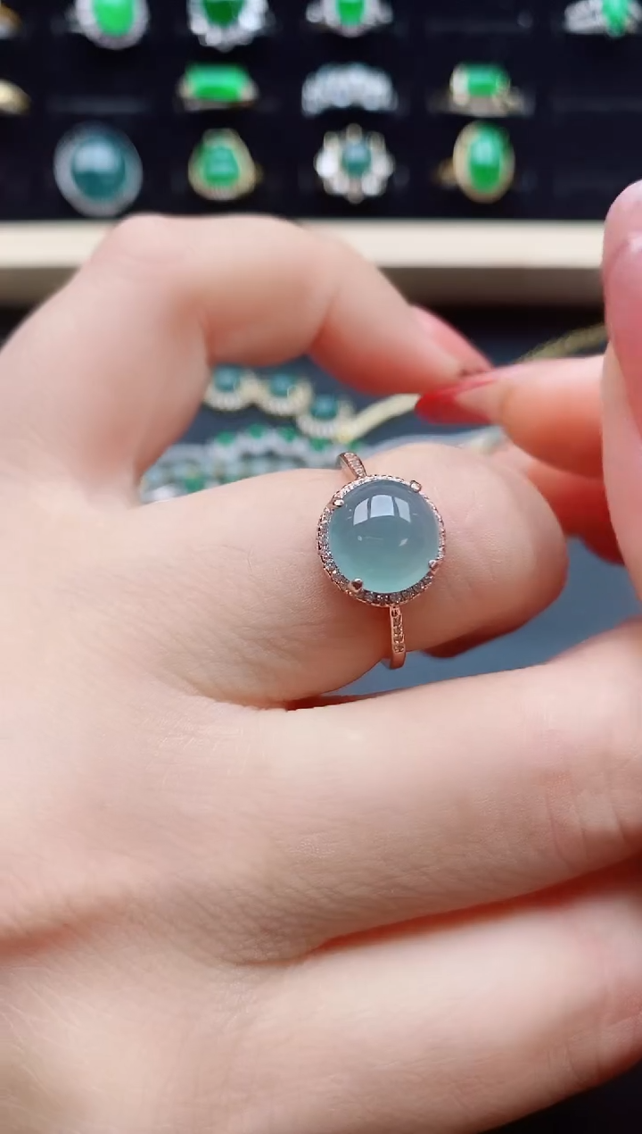 【闪购商品】翡翠戒指银S925镶嵌5850850