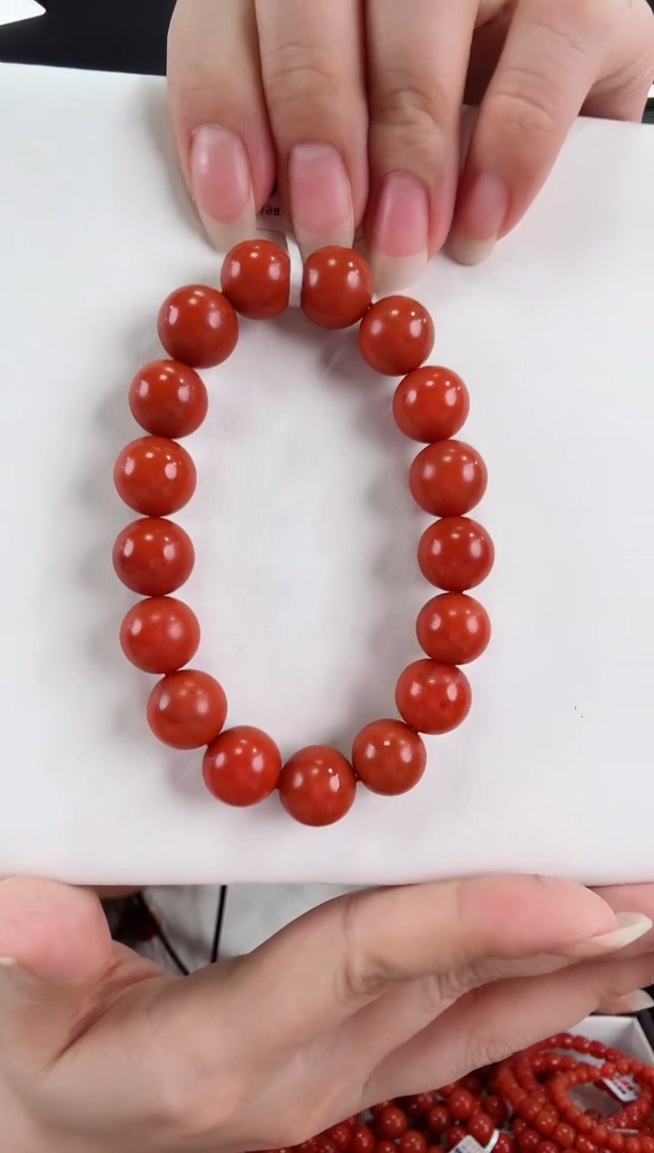 南红玛瑙保山哑光手串12+未镶嵌一个/条