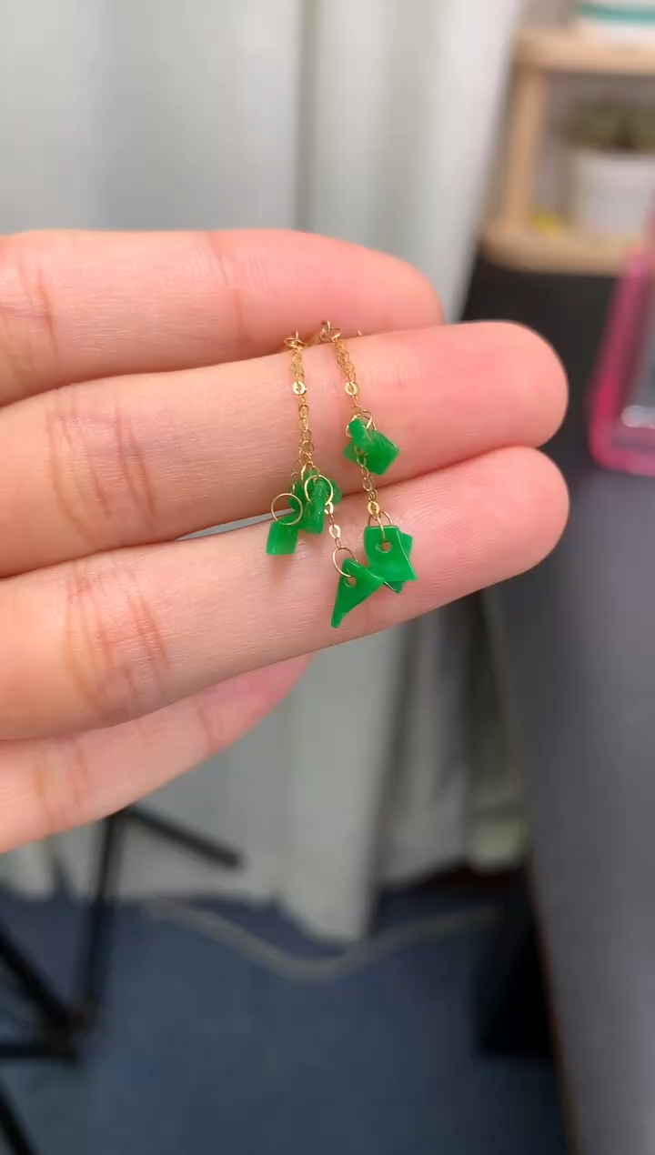 翡翠18K金镶嵌颈饰模式推广期48小时鉴赏期