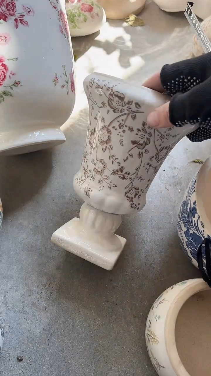 【闪购商品】陶瓷花盆高20cm内口10cm