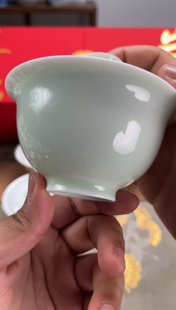 【闪购商品】景德镇文祥窑手工釉下彩陶瓷盖碗