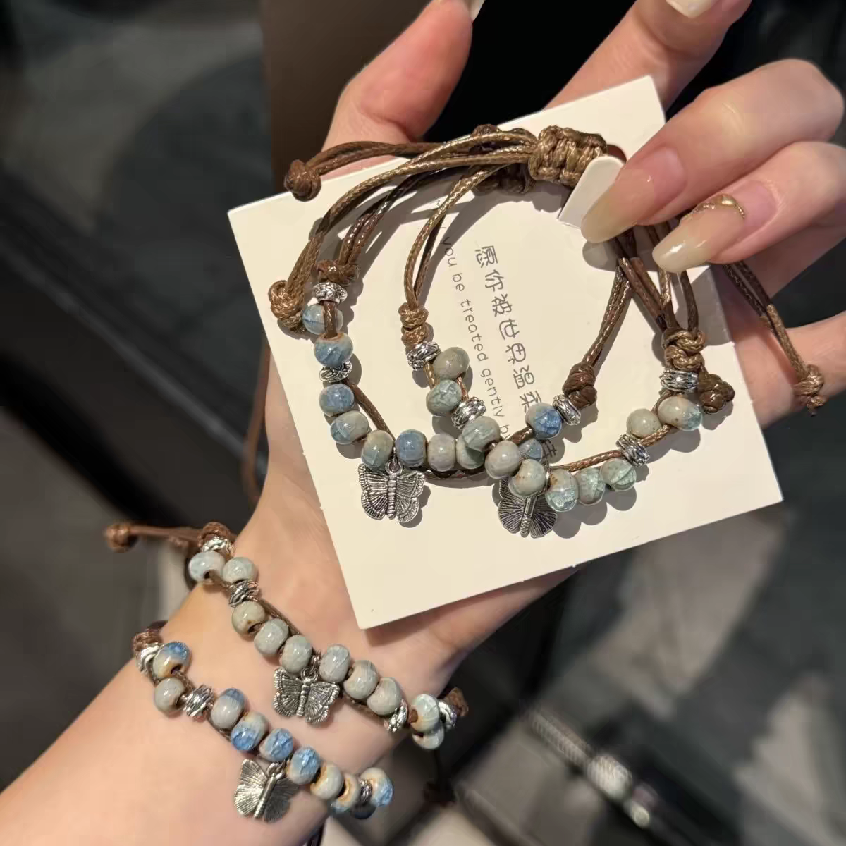 非金属陶瓷手链 【直播专属】专拍DIY陶瓷手链时尚百搭手工