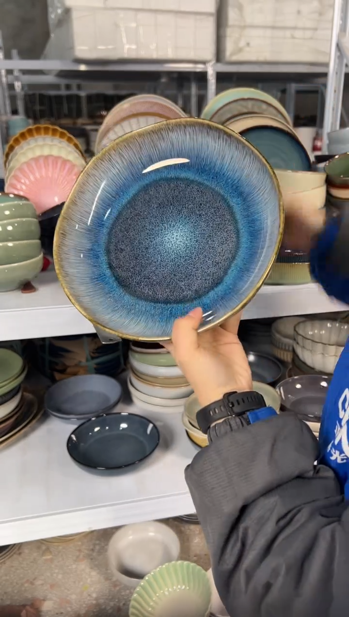陶瓷外贸尾货瑕疵满20包邮X 深盘
