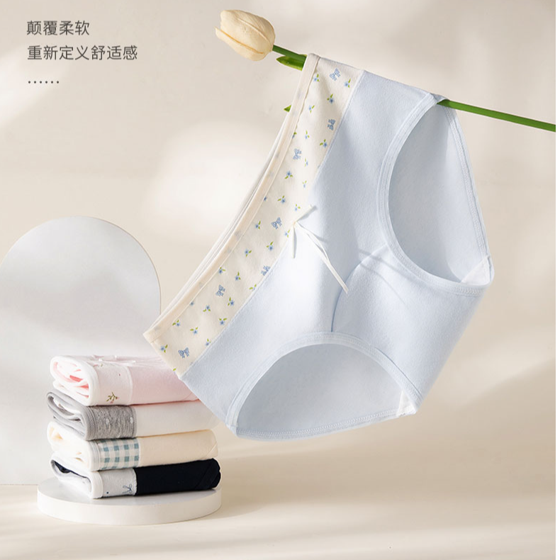 5924TXM学院风舒适纯棉三角裤10A抑菌透气女三角内裤中腰柔软女士