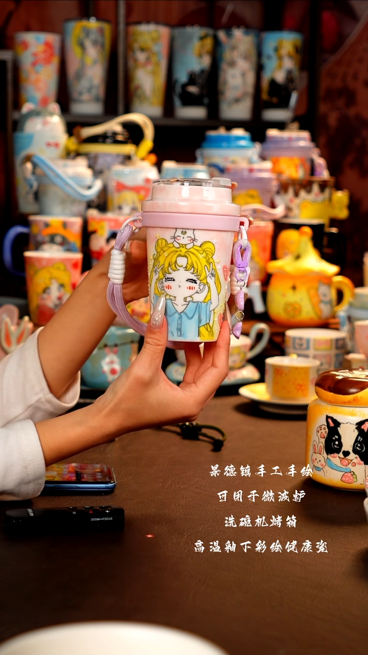 景德镇设计款手工手绘杯杯