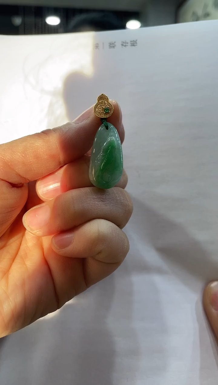 吊坠(不含链)银S925镶嵌翡翠85