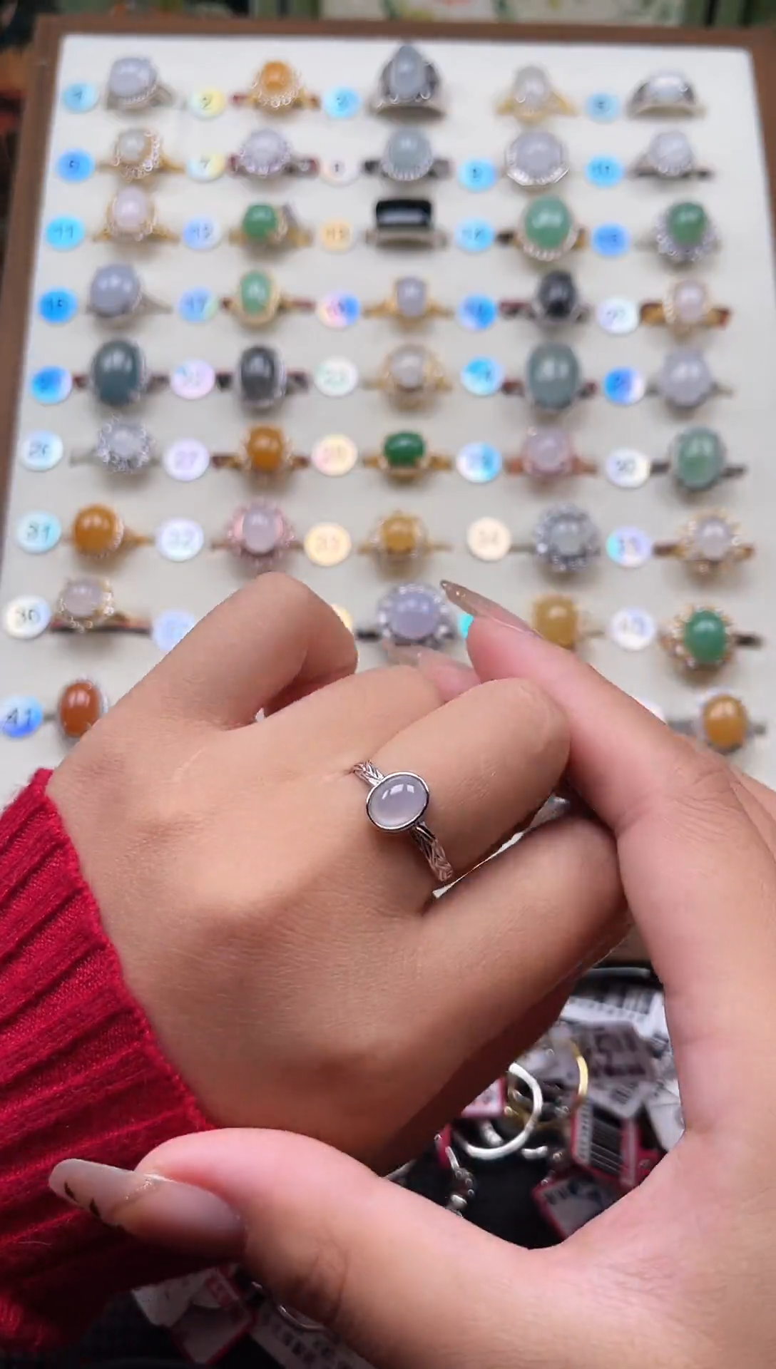 【闪购商品】翡翠戒指银S925镶嵌天然A货翡翠戒指