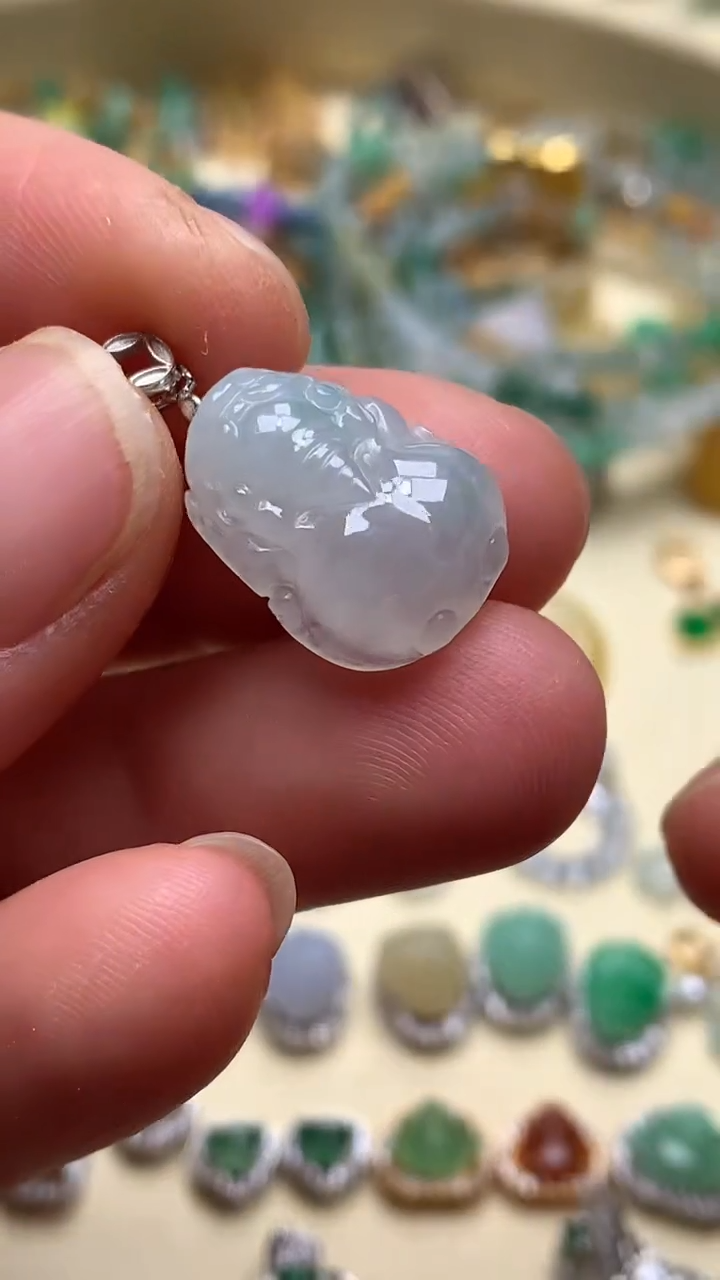 【闪购商品】翡翠颈饰银S925镶嵌翡翠镶嵌貔貅