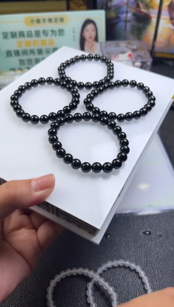 【闪购商品】翡翠手串未镶嵌墨翠手串折优发其一