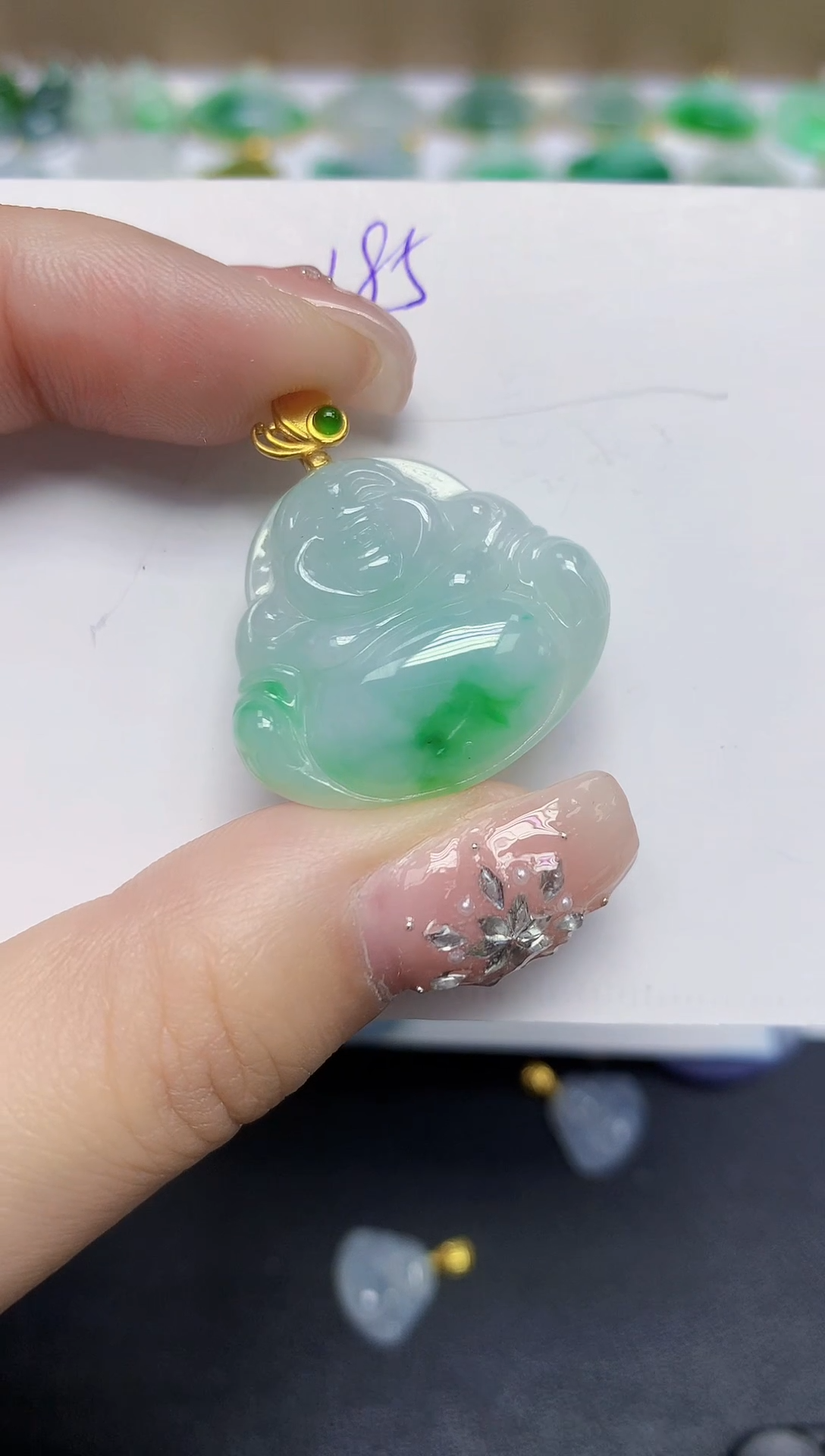 颈饰未镶嵌翡翠天然缅甸翡翠A货翡翠百元以上9元证书费自理