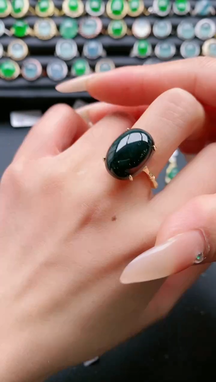 【闪购商品】翡翠戒指银S925镶嵌111111