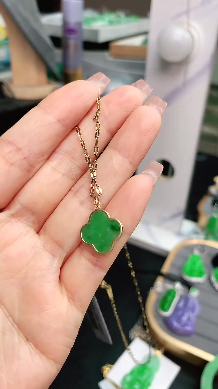 颈饰18K金镶嵌翡翠媛*赠礼盒证书