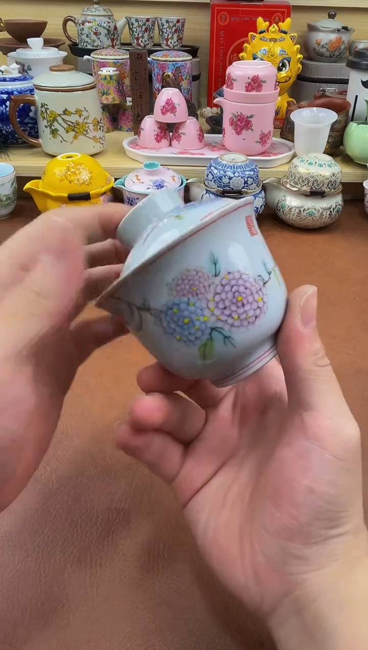 陶瓷茶具摆件旅行套组
