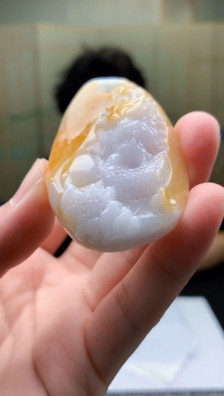 【闪购商品】定制翡翠未镶嵌4688bb-毛货挂件69