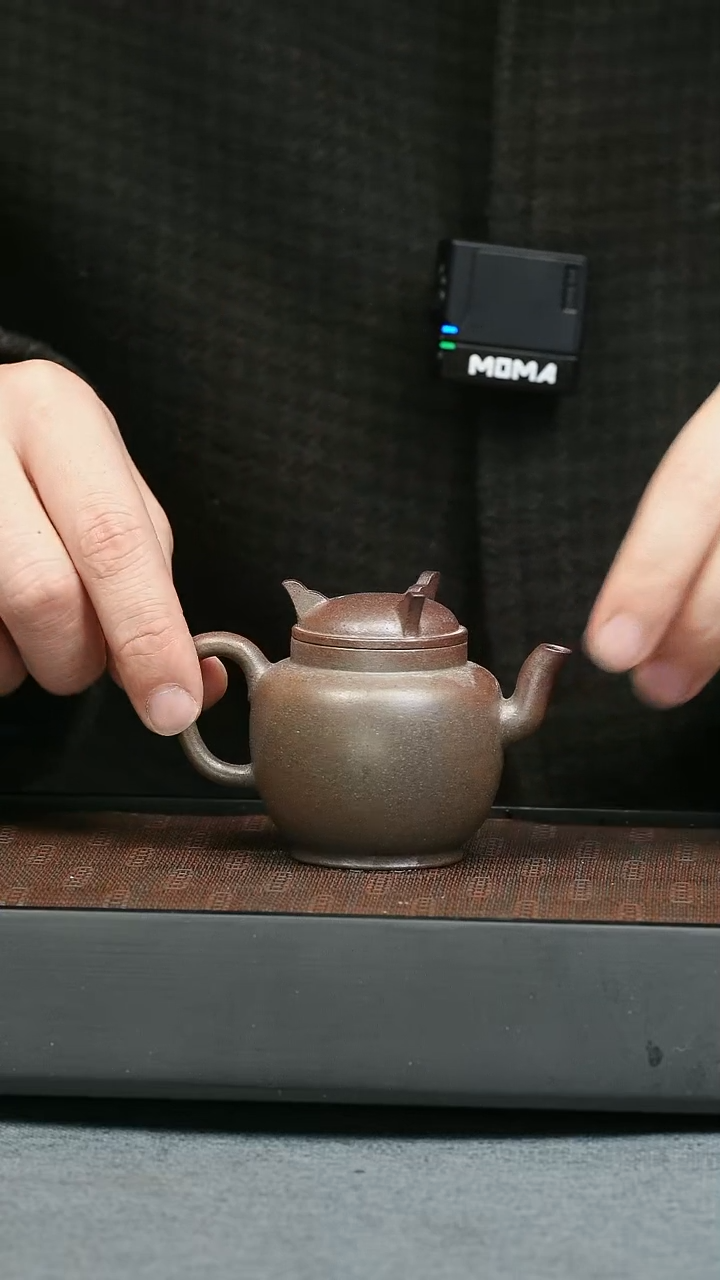 【闪购商品】紫砂茶壶五堂 大彬卣式-柴烧