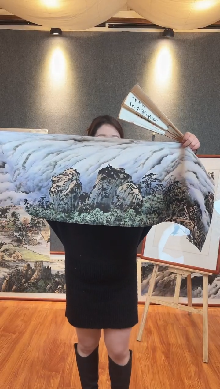 【闪购商品】国画高勇利老师四尺对开山水