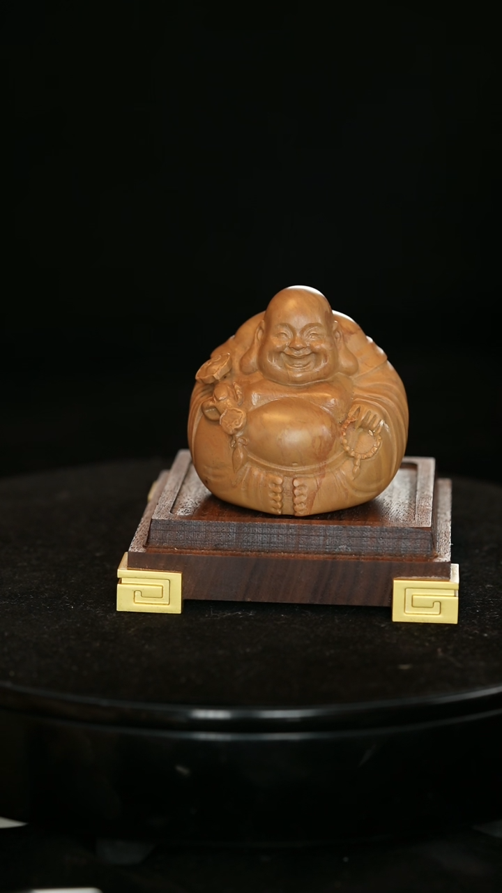 【闪购商品】寿山石高山黄弥勒摆件