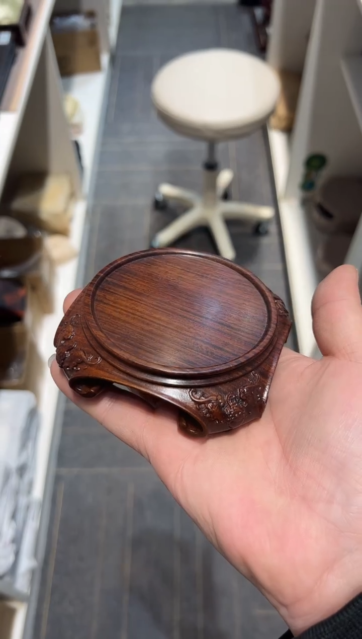 紫砂落**风工艺品摆件底座