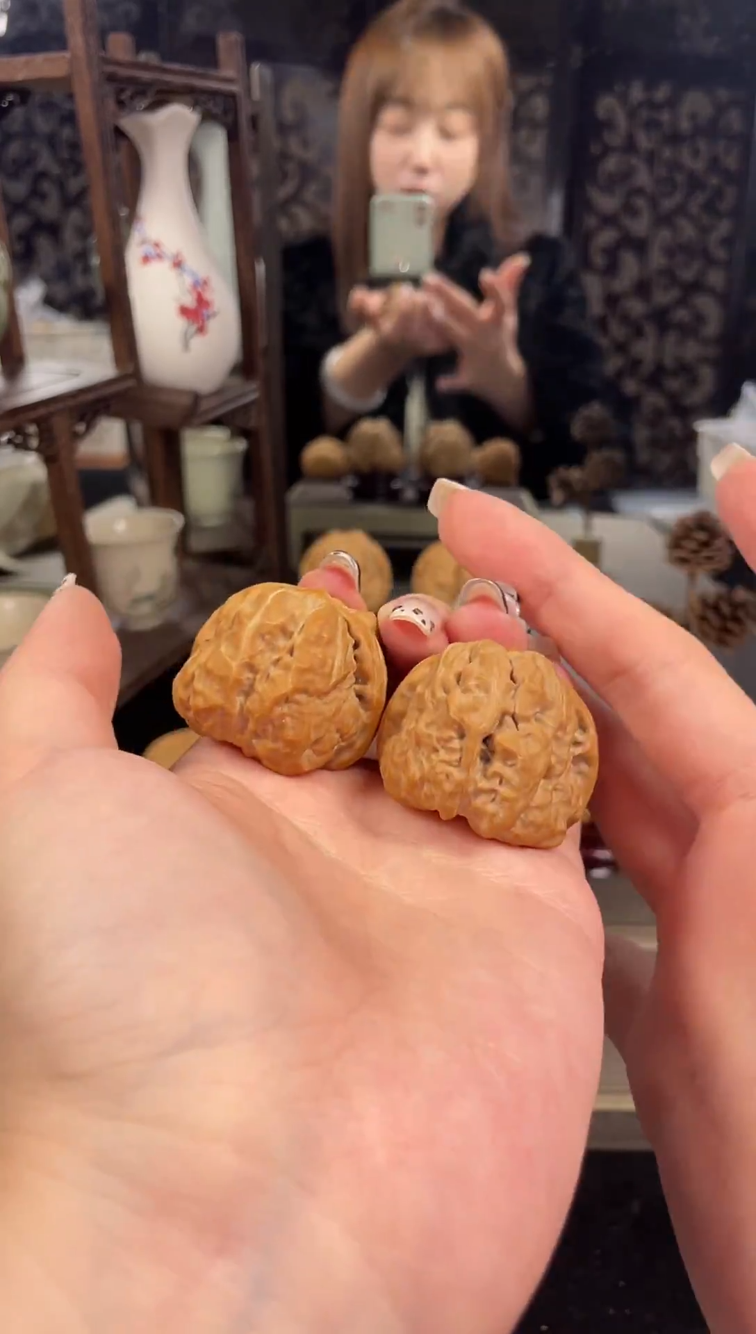 【闪购商品】文玩核桃把件蛤蟆头37尺-11