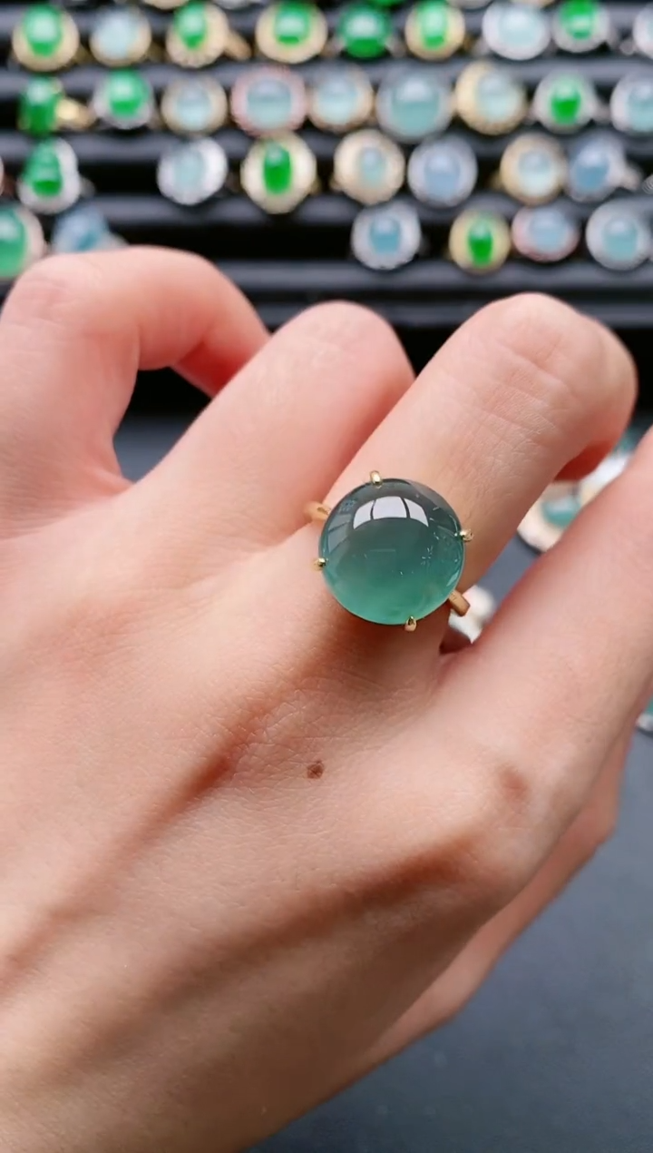 【闪购商品】翡翠戒指银S925镶嵌111111111