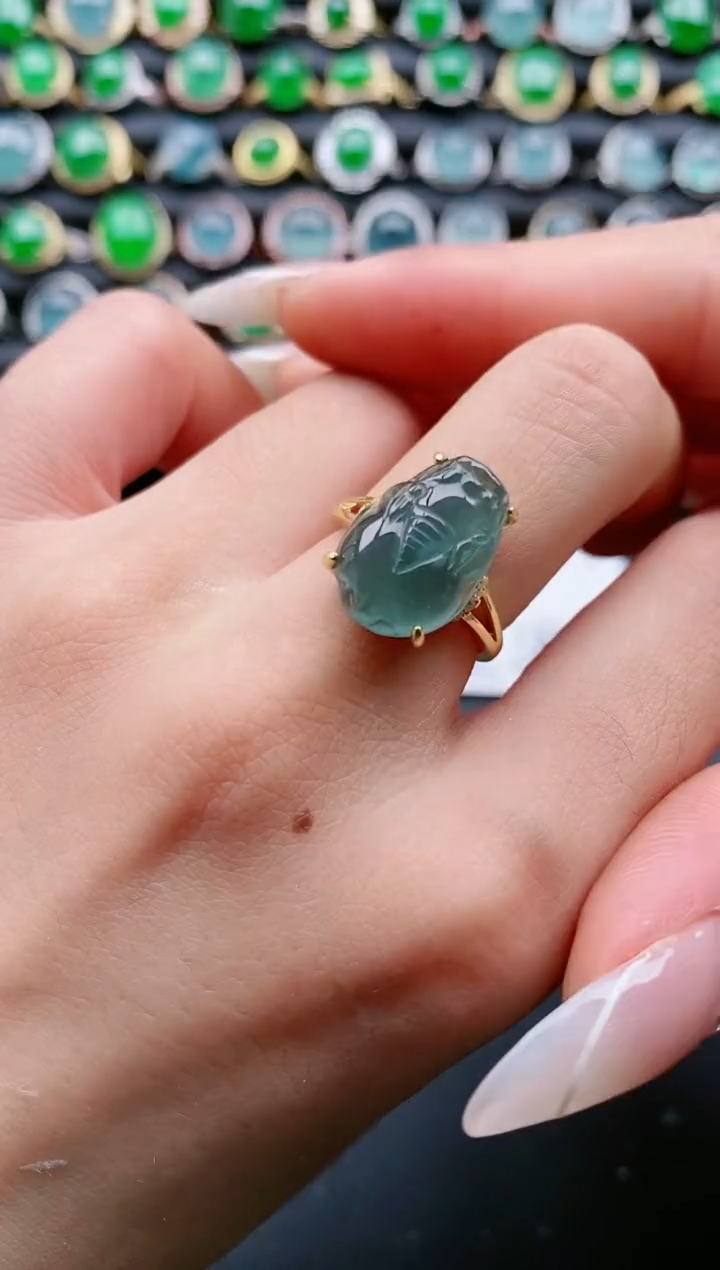【闪购商品】翡翠戒指银S925镶嵌111111111111