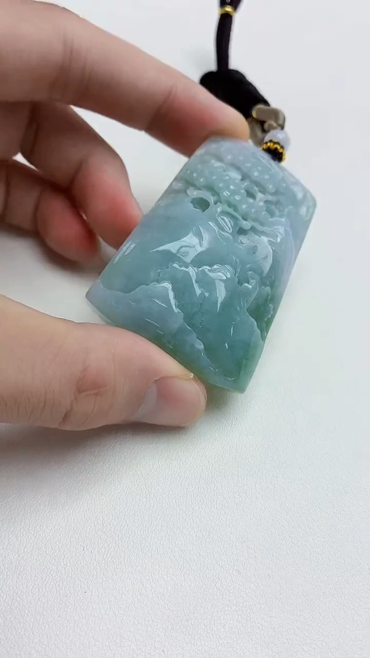 未镶嵌定制翡翠5167bb-毛货挂件40
