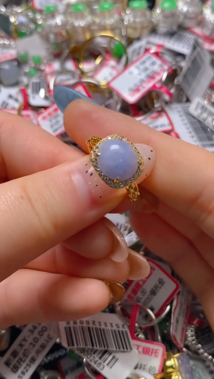 银S925镶嵌戒指翡翠玉****️百内无证书