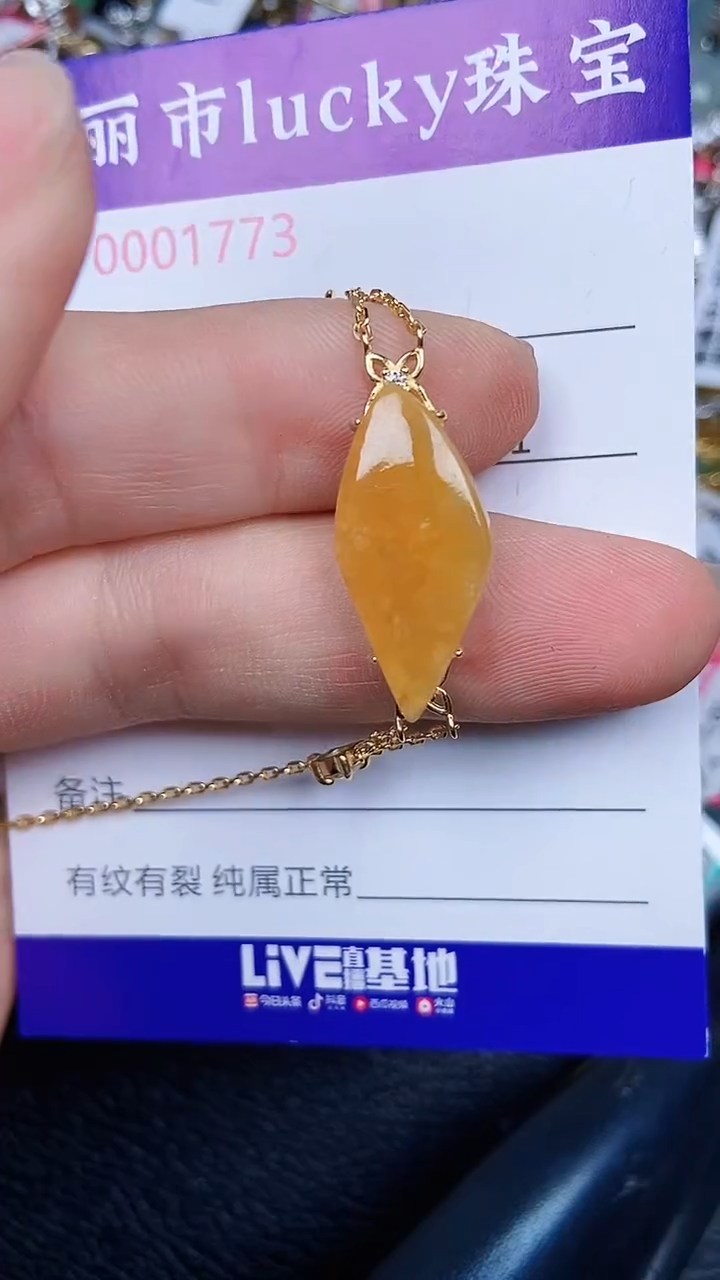 颈饰银S925镶嵌翡翠1773