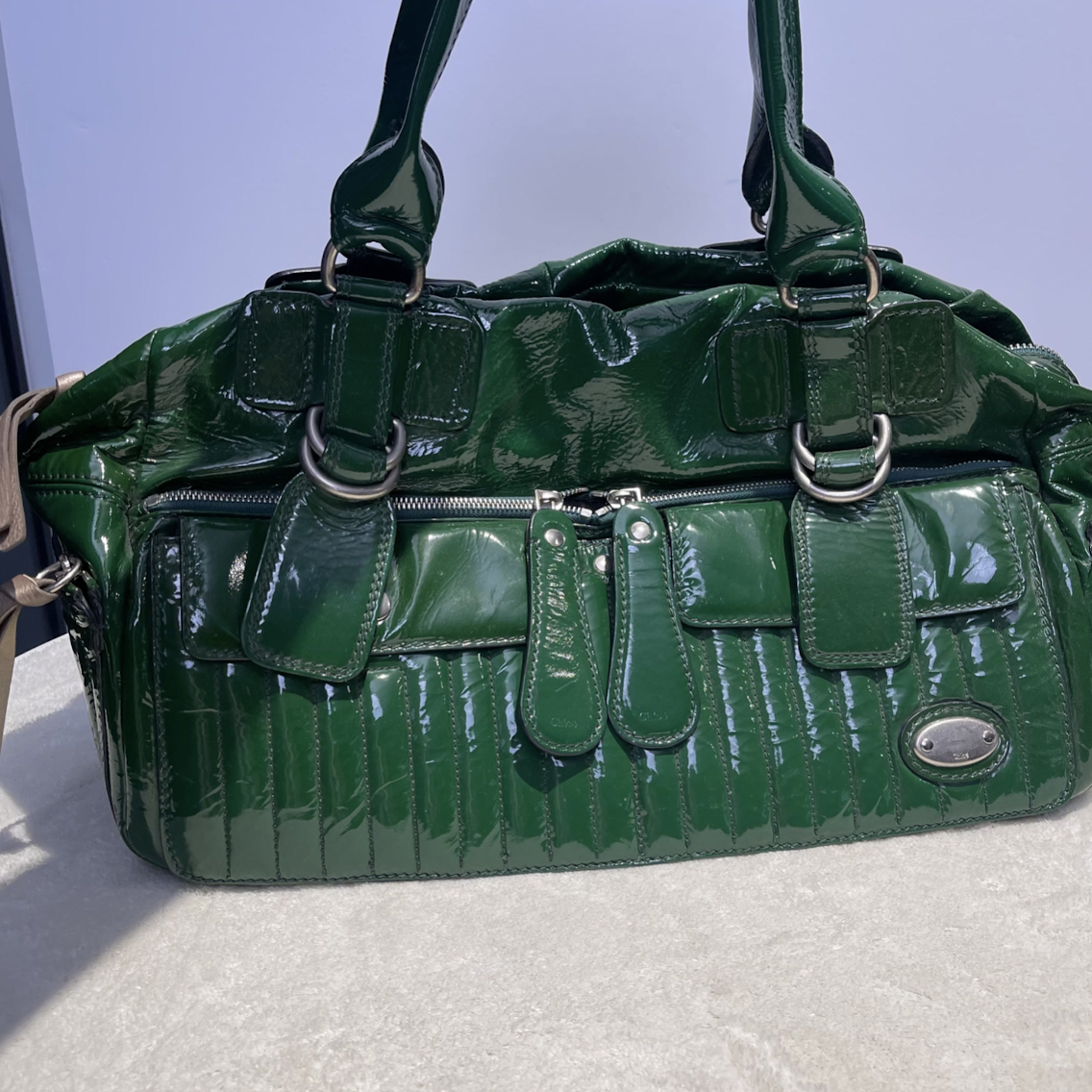 95新 Chloe/蔻依 Chloe 绿色单肩手提 单单质检正品