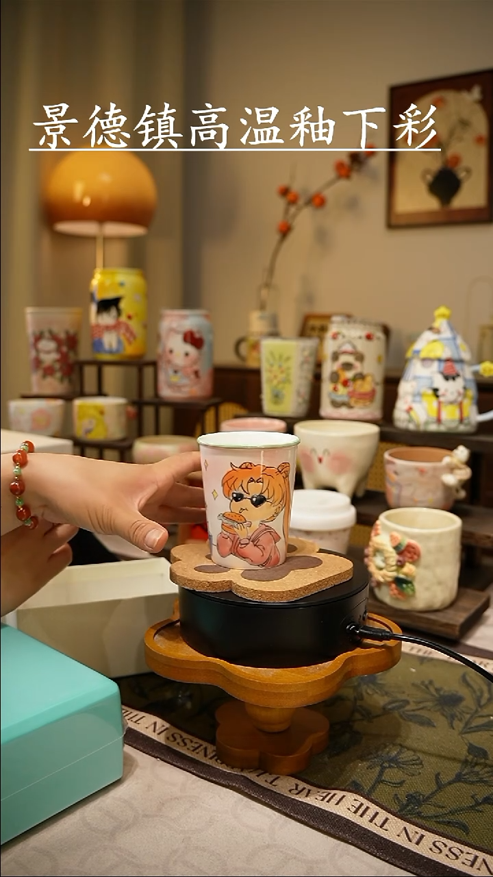 杯子【不带盒子】041高温釉下彩