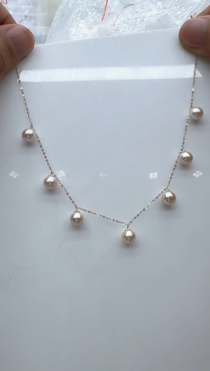 【闪购商品】淡水珍珠颈饰18K金镶嵌清货