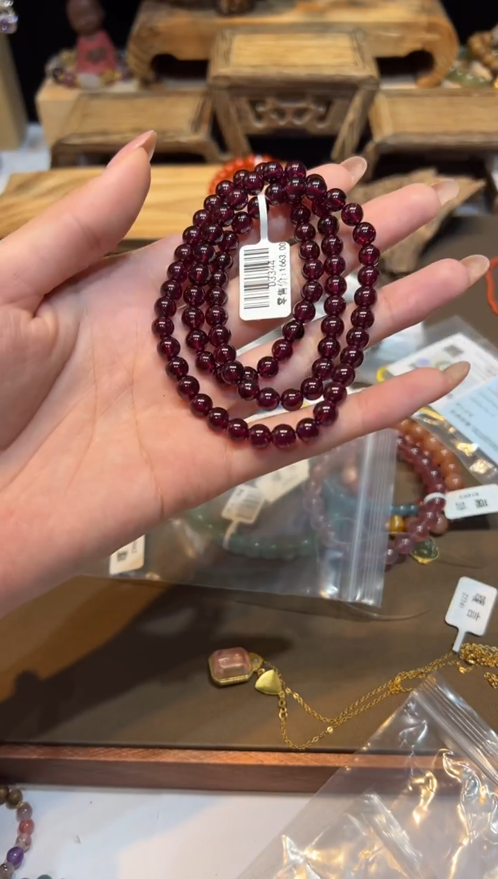 未镶嵌手链石榴石手饰@@D3344