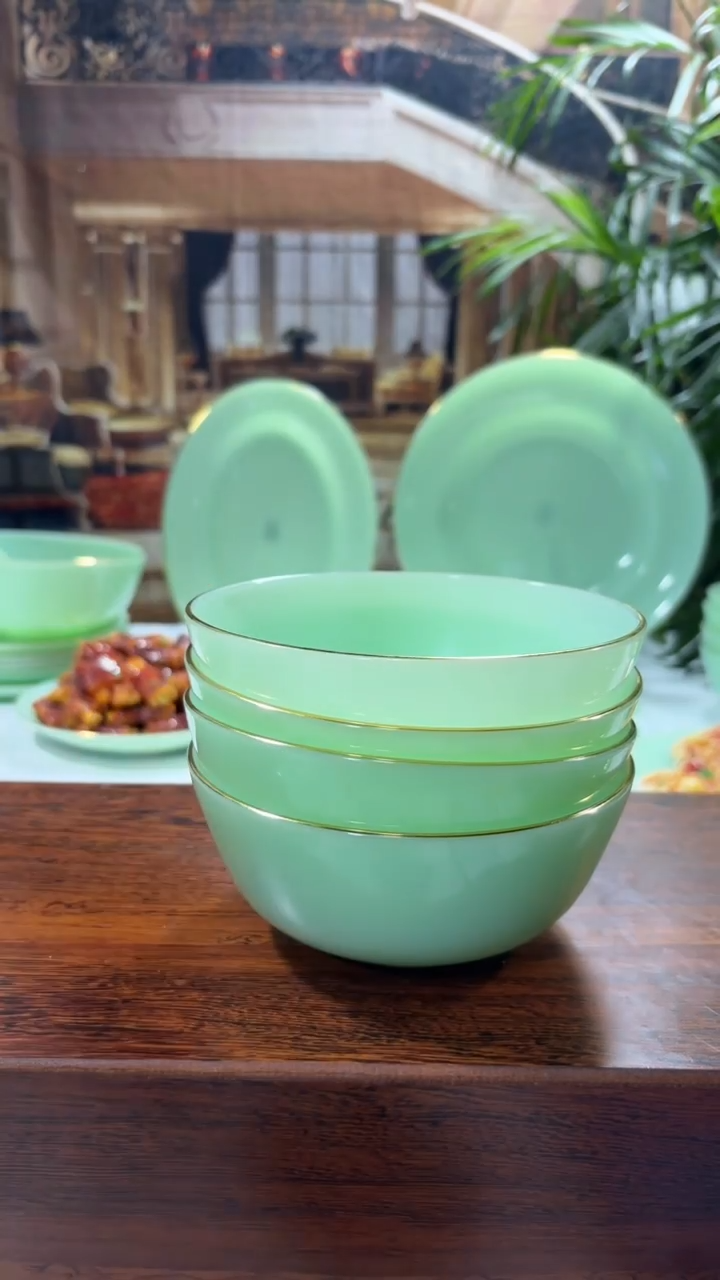 【闪购商品】...5.5英寸玉瓷碗4个口径13.8厘米