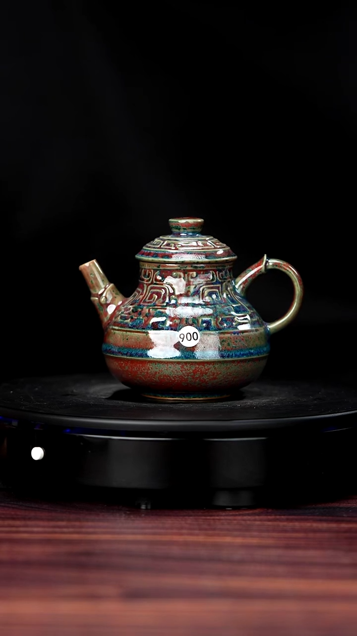 壶瓷900#于大鹏一级品原矿钧瓷兕觥壶