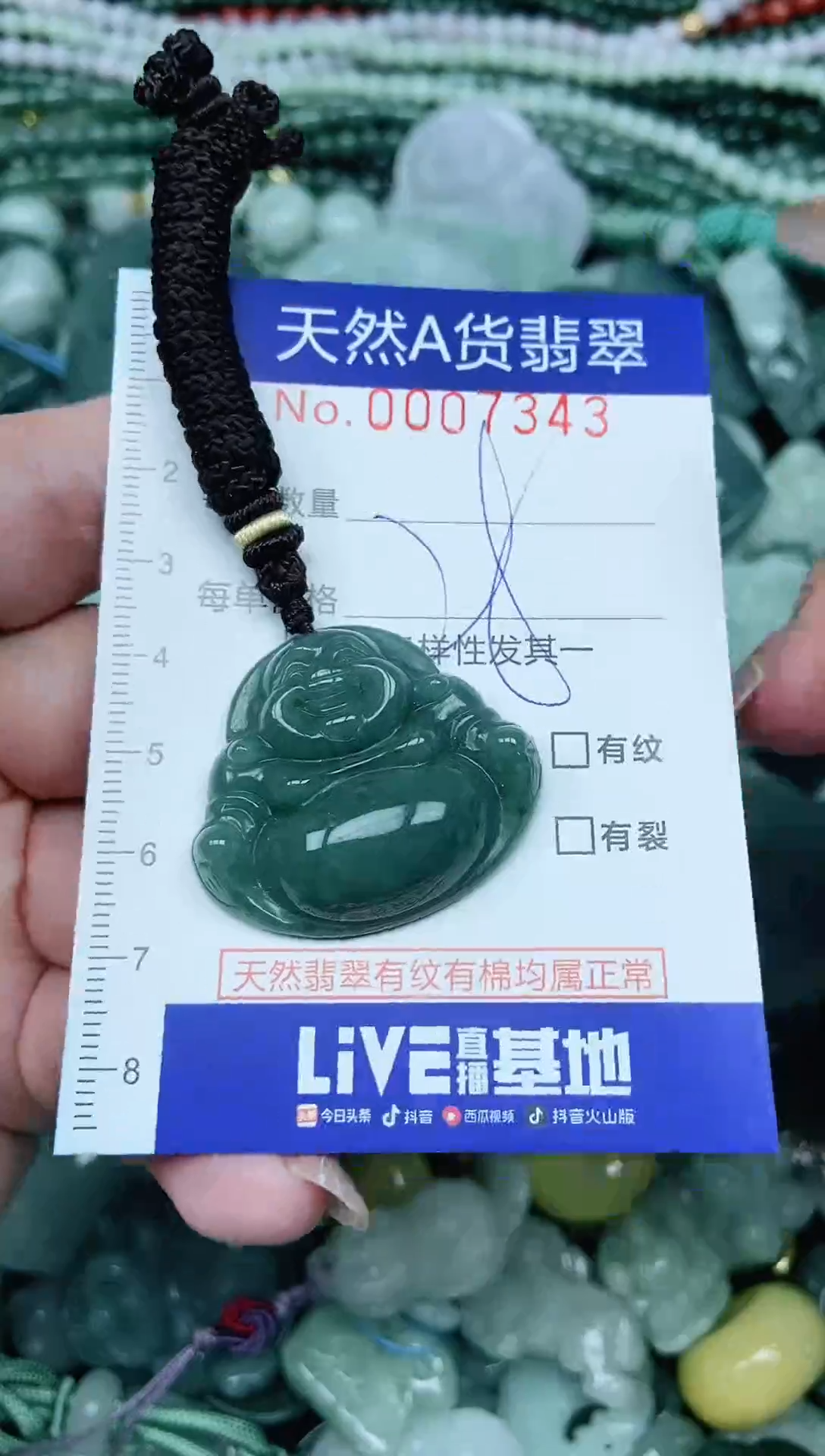 颈饰未镶嵌翡翠天然A货 支持复检