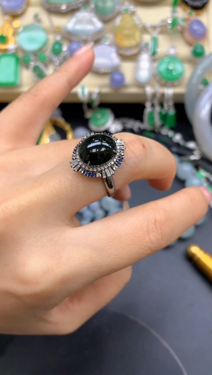 【闪购商品】翡翠戒指18K金镶嵌303-中国好珍宝