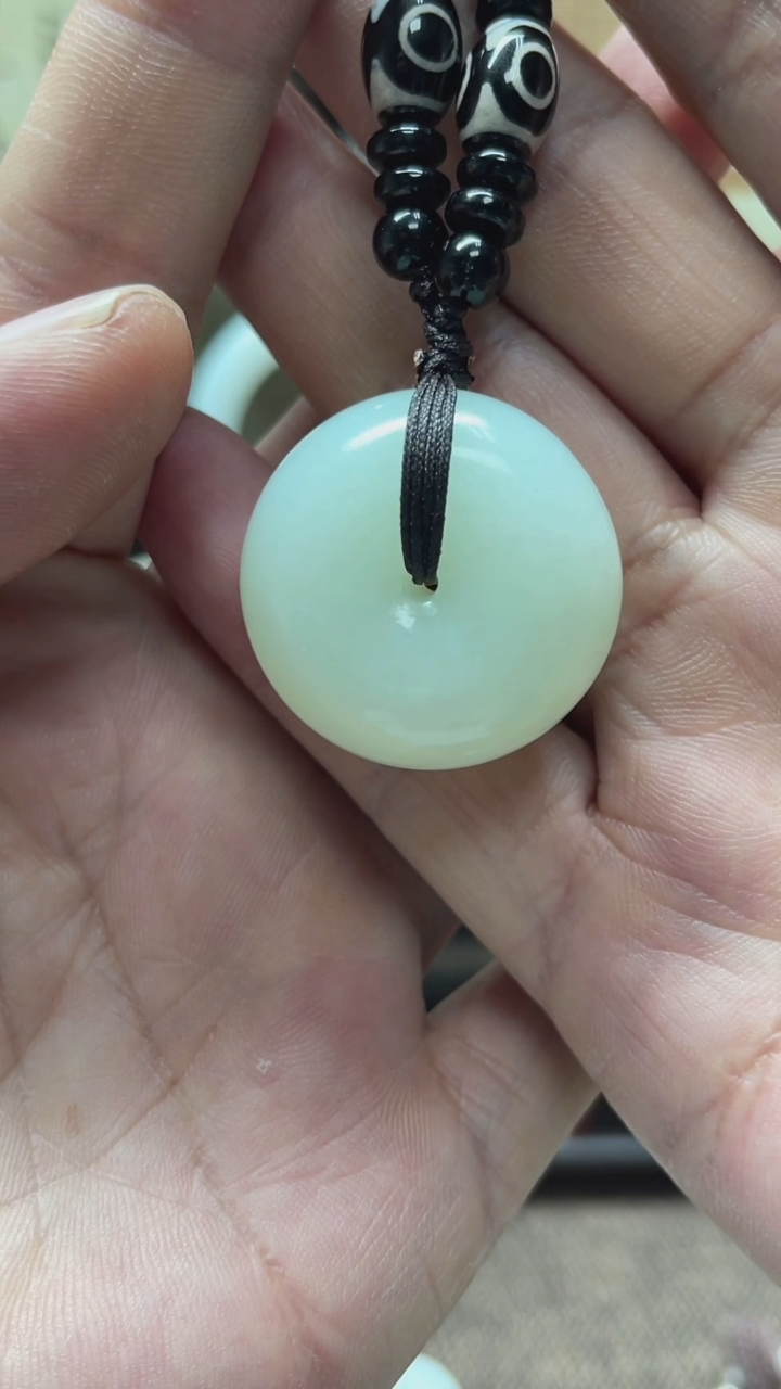 【闪购商品】和田玉颈饰未镶嵌白玉平安扣#610051
