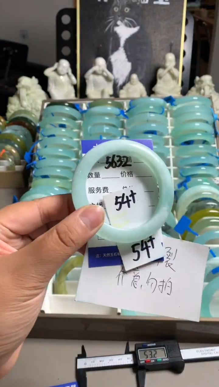 蛇纹石玉未镶嵌手镯5632